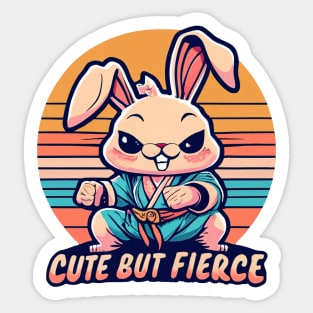 Cute But Fierce Rabbit/Bunny! Sticker